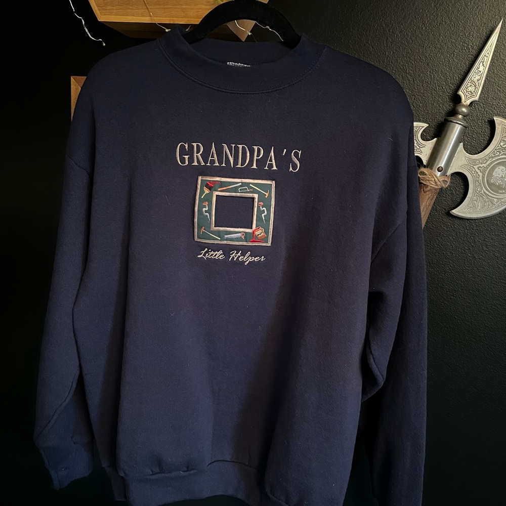 Vintage Navy Blue Crew Neck